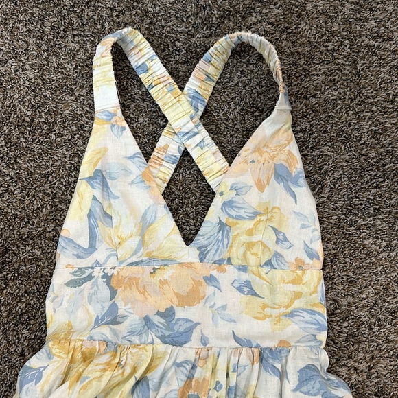 Abercrombie & Fitch linen floral blend romper - Picture 3 of 5